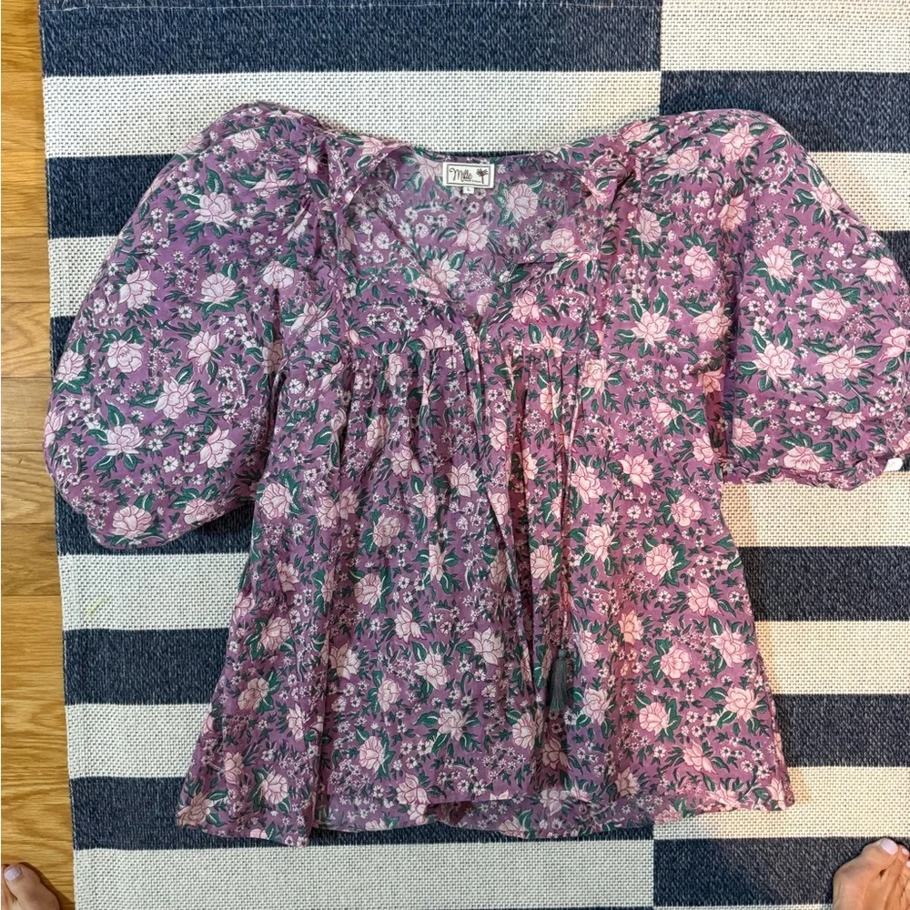 Mille Thalia top Floral in Purple - Picture 6 of 7